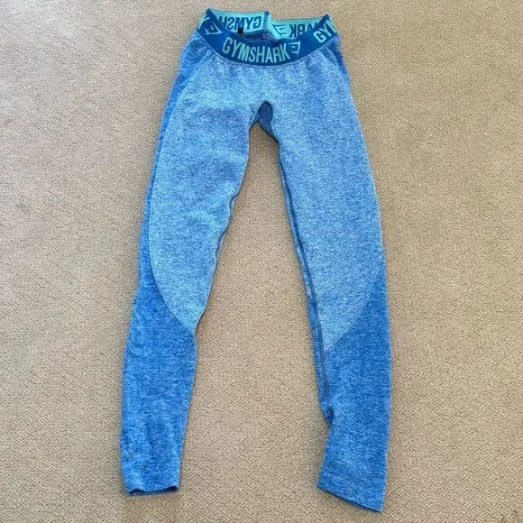 Gymshark Flex Dry Seamless Legging Blueberry Marl/Marine Blue Women's Size XS - Picture 7 of 11